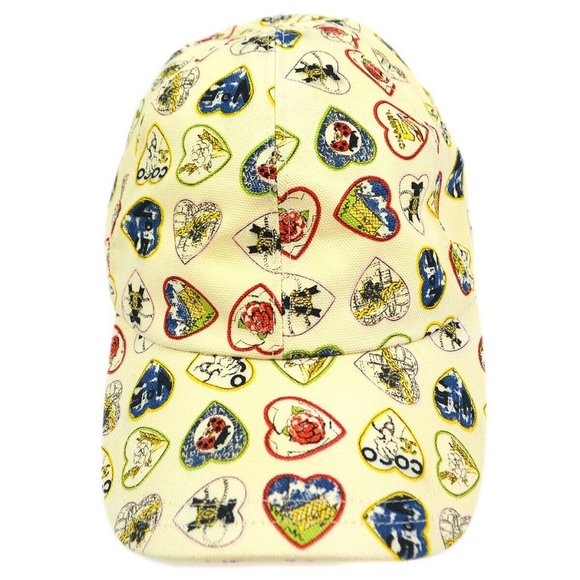 Auth Chanel Ivory Cotton #M Cap Hat Small Good main image 4